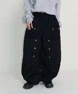 Kuro banding snap pocket wide fit washed pants