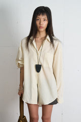 334 Oversized Striped Shirt (Yellow)