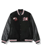 DEMON CAT VARSITY JACKET - [BLACK]