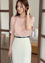 Billy Slit H-Line Long Skirt (Belt Set)