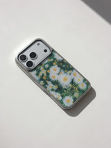 [MADE] デイジーガーデンエポキシシルバーバンバーケース [iPhone/Galaxy]