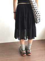 ハートドットシフォンスカート (1color)