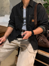  Rime Vintage Denim Fairwork Overfit Long Sleeve Shirt