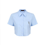 Razor Blade Half Shirt - BLUE