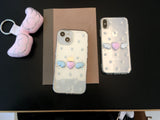 [MADE] ドットエンジェルレジンケース (heart-pink & wings-blue)