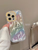 レインボースマイリーフェザースマホケース for iPhone 16 Pro Max