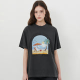 【MADE】SUNSHINE GHOST PRINT T-SHIRT [BLACK]