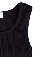 W Chest Logo Crop Short Sleeve BLACK
