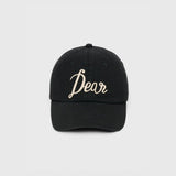 UNISEX Dear フェルトワッペンボールキャップ  [BLACK]