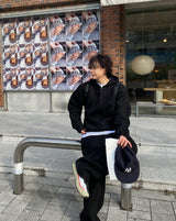 No.1076 M KNIT hood ZIP-UP (7color)
