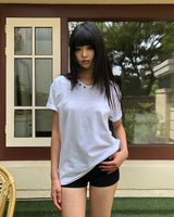 ナドゥン ヘンリーネック Vネック ショートスリーブ Tシャツ