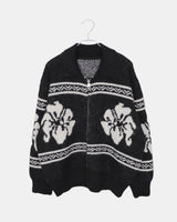 Mulli Nordic Collar Loose Fit Knit Zip-Up