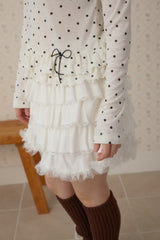 ROMANTIC VELVET LACE TIERED SKIRT