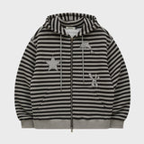 Star Dolphin Check Applique Hood Zip Up