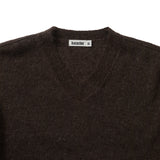 Kidmohair v-neck knit / Brown