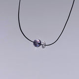 stainless steel Simple gemstone white crystal string necklace
