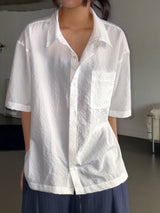Overshy Waffle Short Sleeve Shirt 5color