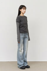 (W) Sen Low-rise Bootscut Denim