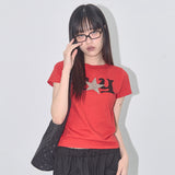 FY レオパードTシャツ (RED) F25QB100
