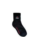 I Love MSMR Logo Quarter Socks Black