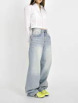 (UNISEX)soft denim pants