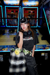 "FLOWER" PRINTED WITH EMBROIDERY S/S T-SHIRT