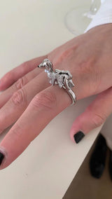 Dachshund metal ring(2color)