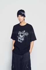 24FW ワンポイントアートワークビーニーブラック