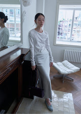 クラシック ロングスリーブ Tシャツ (Ivory)