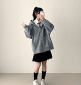 Ronff Embroidery Fleece To Way Hooded Zip-Up