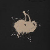 MELTING CHERRY PRINTED CROP T-SHIRT - BLACK