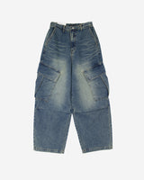 No.1111 diagonal cago wide denim PT