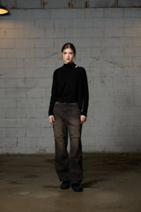 AKARI PPINTUCK DENIM PANTS / BLACK