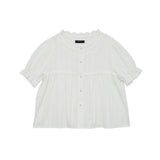 Lace Puff Blouse (White)