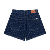 ダークブルードットデニムパンツ code 21100