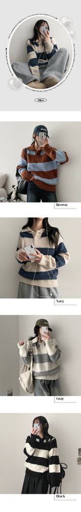 Miben alpaca Danjara collar knitwear