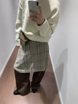 Roman check layered skirt (2color)