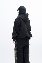 Huile Incision Hooded Zip-Up