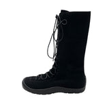 Suede lace-up boxing shoes
