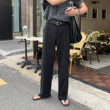 LMN リネンワンタックベンダブルワイドパンツ (5 colors)