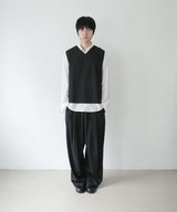 [DOJINOI] LINEN WIDE PANTS BLACK