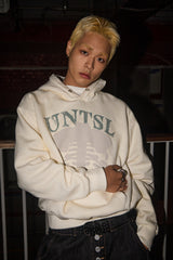 SKELETON PIGMENT HOODIE IVORY