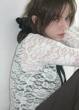 Matt Velvet Scrunchie_One Point_Large_Black
