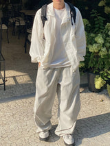 Offbeat Silver Ring Nylon Balloon Pants 2C