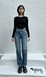 STRAIGHT FIT DENIM PANTS code 18317