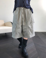Two-Buckle Shirred Biker Boots