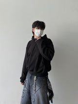 Louis High-Neck Muji Cropped Hoodie 3C