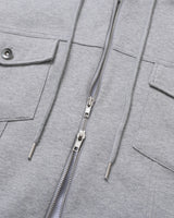 Dust Pocket Hooded Zip-Up (Gray)