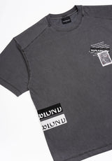 カオス ワッペン ピグメント Tシャツ (チャコール)