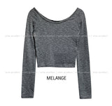 Angie basic off-shoulder long sleeves